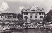 Velden, Hotel Hubertushof mit Badestrand - Europa - alte historische Fotos Ansichten Bilder Aufnahmen Ansichtskarten 