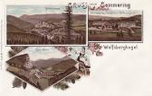 3 Bild Litho Karte - Semmering - Semmering-Kurort - alte historische Fotos Ansichten Bilder Aufnahmen Ansichtskarten 