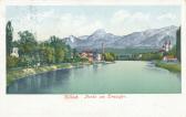 An der Drau Richtung Perau - Villach(Stadt) - alte historische Fotos Ansichten Bilder Aufnahmen Ansichtskarten 