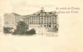 Triest, Piazza Grande mit Rathaus - Triest - alte historische Fotos Ansichten Bilder Aufnahmen Ansichtskarten 