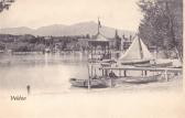 Velden Westbucht mit Schloss Velden - Villach Land - alte historische Fotos Ansichten Bilder Aufnahmen Ansichtskarten 