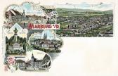 5 Bild Litho Karte - Marburg an der Drau  - Draugegend (Podravska) - alte historische Fotos Ansichten Bilder Aufnahmen Ansichtskarten 