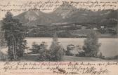 Panoramaansicht auf Türkenkopf und Mittagskogel - Faak am See - alte historische Fotos Ansichten Bilder Aufnahmen Ansichtskarten 