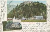Gratschach mit Ruine Landskron - Villach - alte historische Fotos Ansichten Bilder Aufnahmen Ansichtskarten 