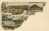 6 Bild Litho Karte Villach - Oesterreich - alte historische Fotos Ansichten Bilder Aufnahmen Ansichtskarten 
