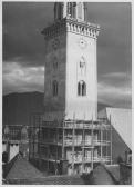 Stadtpfarrkirche St. Jakob, Kirchturmsanierung - Villach - alte historische Fotos Ansichten Bilder Aufnahmen Ansichtskarten 