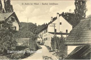 Gasthof Schöffmann in St. Andrä - Ossiachersee Süduferstraße - alte historische Fotos Ansichten Bilder Aufnahmen Ansichtskarten 