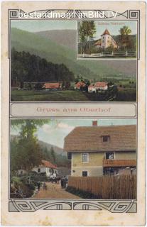 Oberhof, Totale, Schloß Feltrinelli, Volksschule - Metnitz - alte historische Fotos Ansichten Bilder Aufnahmen Ansichtskarten 