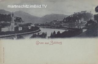 Salzburg - Mondscheinkarte - Salzburg - alte historische Fotos Ansichten Bilder Aufnahmen Ansichtskarten 