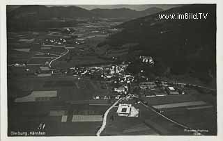 Fliegeraufnahme Bleiburg - Völkermarkt - alte historische Fotos Ansichten Bilder Aufnahmen Ansichtskarten 