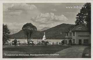 Krumpendorf - Strandbad Kropfitsch - Krumpendorf am Wörther See - alte historische Fotos Ansichten Bilder Aufnahmen Ansichtskarten 