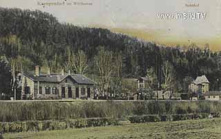 Bahnhof in Krumpendorf - Krumpendorf am Wörther See - alte historische Fotos Ansichten Bilder Aufnahmen Ansichtskarten 