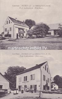 2 Bild Karte - Oberferlach, Gasthaus Worouz - Kärnten - alte historische Fotos Ansichten Bilder Aufnahmen Ansichtskarten 