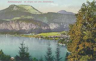 St. Gilgen mit dem Zwölferhorn - Salzburg-Umgebung - alte historische Fotos Ansichten Bilder Aufnahmen Ansichtskarten 