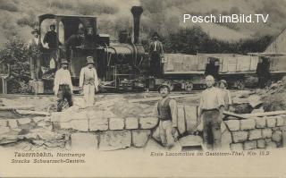 Tauernbahn Nordrampe km. 15,2  - Salzburg - alte historische Fotos Ansichten Bilder Aufnahmen Ansichtskarten 