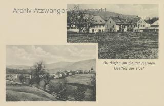 St. Stefan im Gailtal. Gasthof und Post - Kärnten - alte historische Fotos Ansichten Bilder Aufnahmen Ansichtskarten 