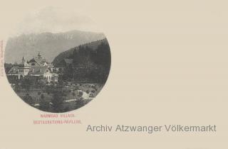 Warmbad Villach, Restaurations Pavillion  - Villach-Warmbad-Judendorf - alte historische Fotos Ansichten Bilder Aufnahmen Ansichtskarten 