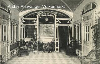 Warmbad Villach, Halle im Walterhof - alte historische Fotos Ansichten Bilder Aufnahmen Ansichtskarten 