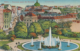 Wien gegen Rennweg - Wien  3.,Landstraße - alte historische Fotos Ansichten Bilder Aufnahmen Ansichtskarten 