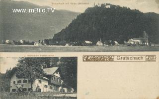 Gratschach mit Restauration Raimund - Gratschach - alte historische Fotos Ansichten Bilder Aufnahmen Ansichtskarten 