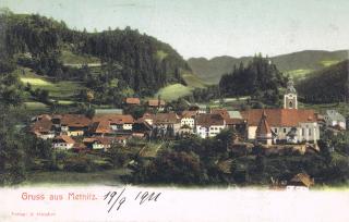 Metnitz - Ortsansicht von Süden - Kärnten - alte historische Fotos Ansichten Bilder Aufnahmen Ansichtskarten 