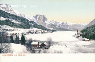 Grundlsee im Winter - Steiermark - alte historische Fotos Ansichten Bilder Aufnahmen Ansichtskarten 