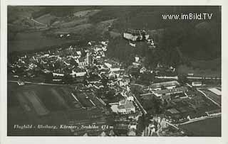 Bleiburg Fliegeraufnahme - Völkermarkt - alte historische Fotos Ansichten Bilder Aufnahmen Ansichtskarten 