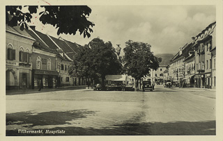 Hauptplatz in Vökermarkt - Völkermarkt - alte historische Fotos Ansichten Bilder Aufnahmen Ansichtskarten 