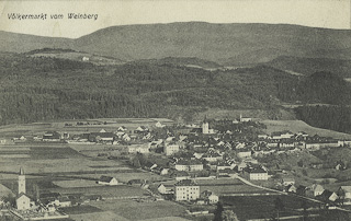 Völkermarkt vom Weinberg - Völkermarkt - alte historische Fotos Ansichten Bilder Aufnahmen Ansichtskarten 