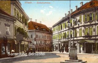 Bahnhofstraße und das Canaval-Haus, um 1910 - Villach - alte historische Fotos Ansichten Bilder Aufnahmen Ansichtskarten 