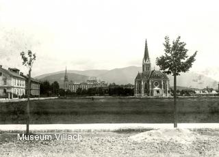 Die evangelische Kirche von Süden - Villach - alte historische Fotos Ansichten Bilder Aufnahmen Ansichtskarten 