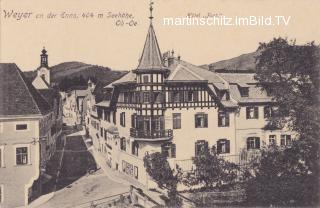 Weyer an der Enns, Hotel Post - Steyr-Land - alte historische Fotos Ansichten Bilder Aufnahmen Ansichtskarten 