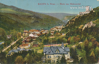 Baden - Blick in Helenental - Baden - alte historische Fotos Ansichten Bilder Aufnahmen Ansichtskarten 