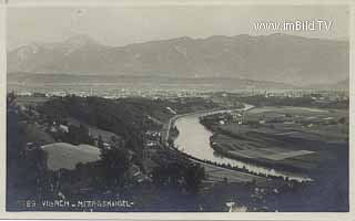 Drau - Richtung Untere Fellach - Untere Fellach - alte historische Fotos Ansichten Bilder Aufnahmen Ansichtskarten 