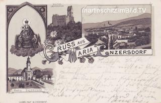 3 Bild Litho Karte - Maria Enzersdorf - Mödling - alte historische Fotos Ansichten Bilder Aufnahmen Ansichtskarten 
