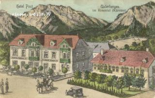 Unterbergen Hotel Post - Klagenfurt Land - alte historische Fotos Ansichten Bilder Aufnahmen Ansichtskarten 
