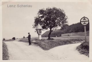 Egg am See, Faakersee Bildstock noch mit Blechdach - Kärnten - alte historische Fotos Ansichten Bilder Aufnahmen Ansichtskarten 