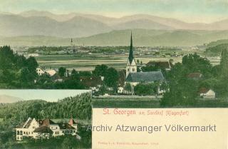 St. Georgen am Sandhof 2 Bild Karte - Klagenfurt am Wörthersee - alte historische Fotos Ansichten Bilder Aufnahmen Ansichtskarten 