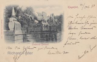 Klagenfurt, Lindwurmbrunnen - Klagenfurt am Wörthersee - alte historische Fotos Ansichten Bilder Aufnahmen Ansichtskarten 