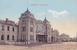 Klagenfurt, Hauptbahnhof  - Klagenfurt am Wörthersee - alte historische Fotos Ansichten Bilder Aufnahmen Ansichtskarten 