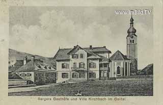 Kirchbach - Bergers Gasthöfe - Kirchbach - alte historische Fotos Ansichten Bilder Aufnahmen Ansichtskarten 