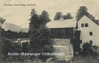 Seebach, Gasthaus Gutzelnigg  - Villach - alte historische Fotos Ansichten Bilder Aufnahmen Ansichtskarten 