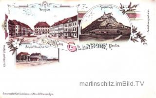 3 Bild Litho Karte -  Glandorf  - St. Veit an der Glan - alte historische Fotos Ansichten Bilder Aufnahmen Ansichtskarten 