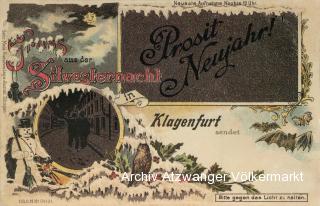 Klagenfurt Neujahrskarte  - Europa - alte historische Fotos Ansichten Bilder Aufnahmen Ansichtskarten 