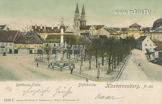 Klosterneuburg - Rathausplatz - Klosterneuburg - alte historische Fotos Ansichten Bilder Aufnahmen Ansichtskarten 