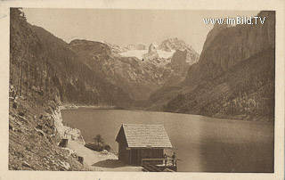 Salzkammergut, Gosausee mit dem Dachstein - Bad Ischl - alte historische Fotos Ansichten Bilder Aufnahmen Ansichtskarten 