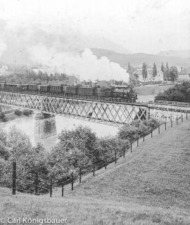 Eisenbahnbrücke. Blick nach NO - Kärnten - alte historische Fotos Ansichten Bilder Aufnahmen Ansichtskarten 