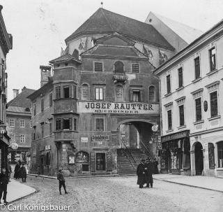 Hauptplatz mit Rautterhaus. Blick nach SW - Kärnten - alte historische Fotos Ansichten Bilder Aufnahmen Ansichtskarten 
