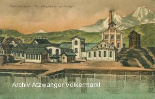 St. Magdalena bei Villach, Cellulosefabrik - alte historische Fotos Ansichten Bilder Aufnahmen Ansichtskarten 
