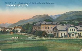 Bürgerschule Spittal - Kärnten - alte historische Fotos Ansichten Bilder Aufnahmen Ansichtskarten 